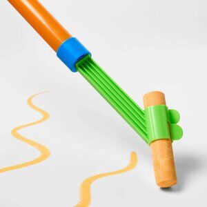 SUN SQUAD 3 Ft Handle Orange Sidewalk Chalk Wheelchair Accessible Holder NEW NIB